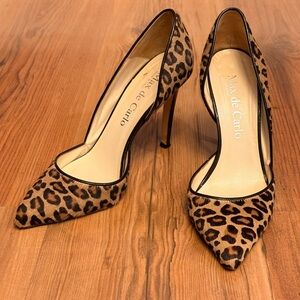 Max de Carlo Brown Leopard Women's Heels/ Genuine Leather Made in Italy